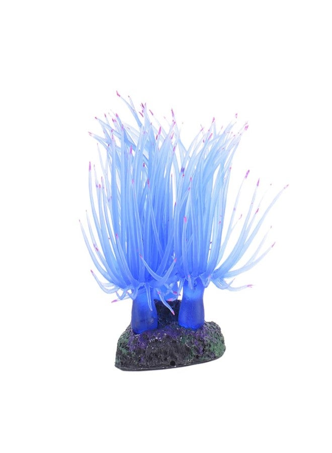 CIYODO Artificial Coral Ornament for Fish Tank Decoration Lifelike Sea Anemone with Steady Base Aquarium Accessory for Water Landscape Decor Soft - Image 1